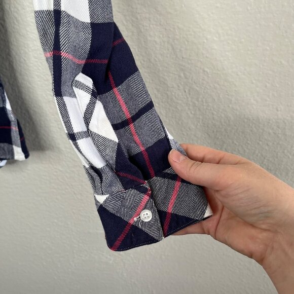 Rails Womens Hunter Plaid Blue Blue White Button Down Soft Flannel Shirt Large - Picture 5 of 12